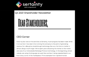 Q4 2021 Shareholder Newsletter